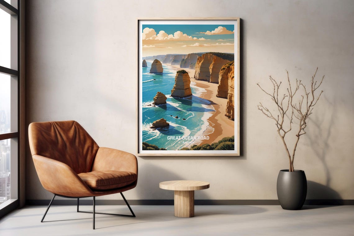 Great Ocean Road Twelve Apostles Sea Stacks Coastal View Poster - Image 2