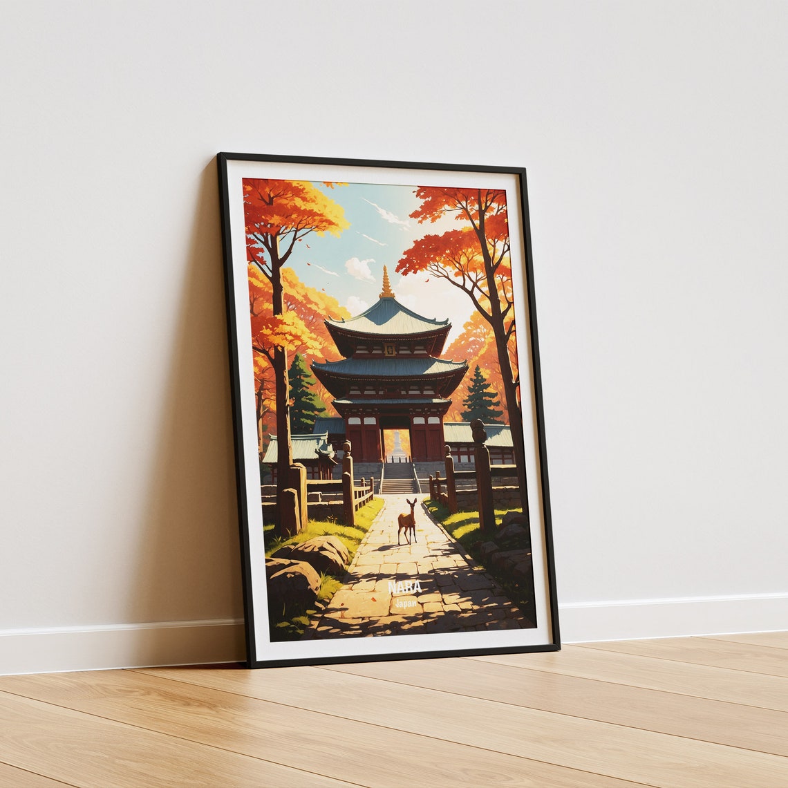 Nara Japan Travel Poster Nara Japan Print Nara Travel Art Deer Park Wall Art Home Decor Travel Gift Japanese Culture - Image 5