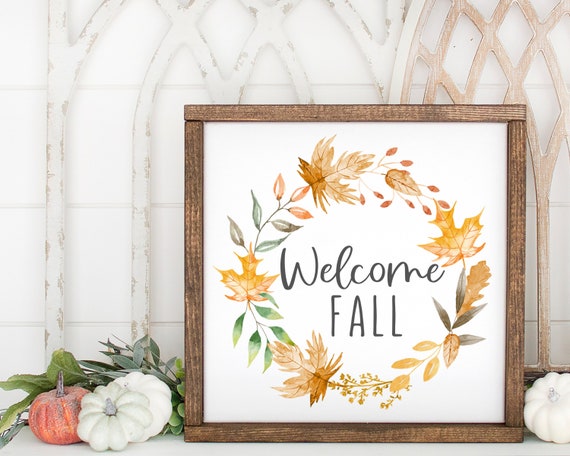 Welcome Fall Autumn Fall Decor Art Print