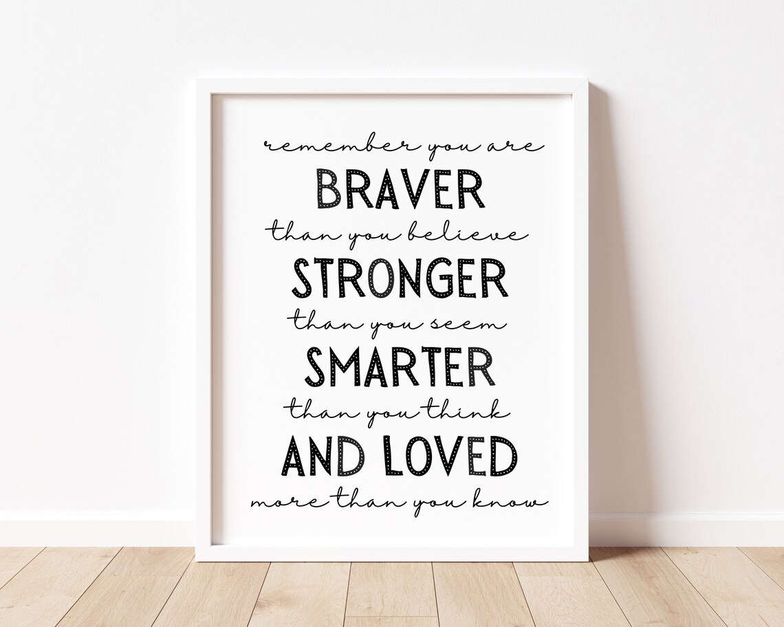 Winnie The Pooh Quote Kids Playroom Art Print - Image 2