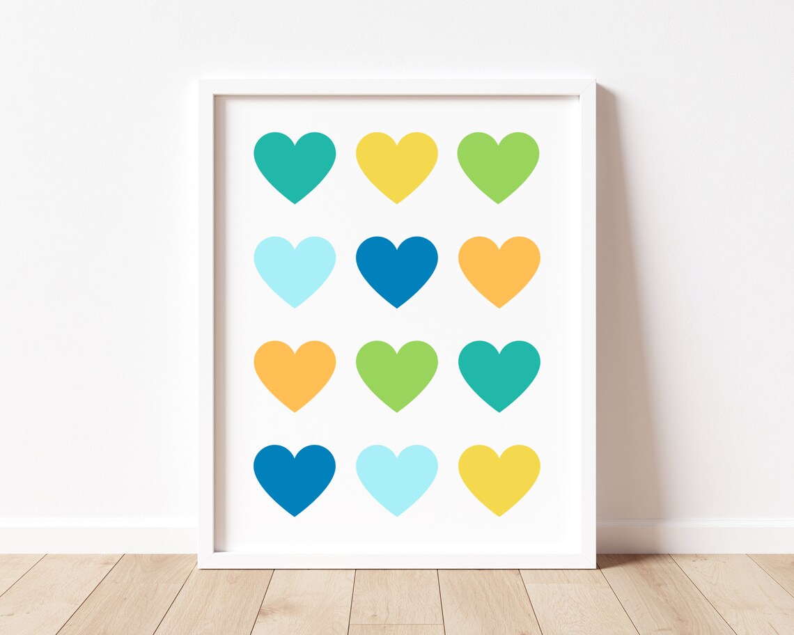 Nursery Heart Heart Wall Art for Boys Room - Image 4