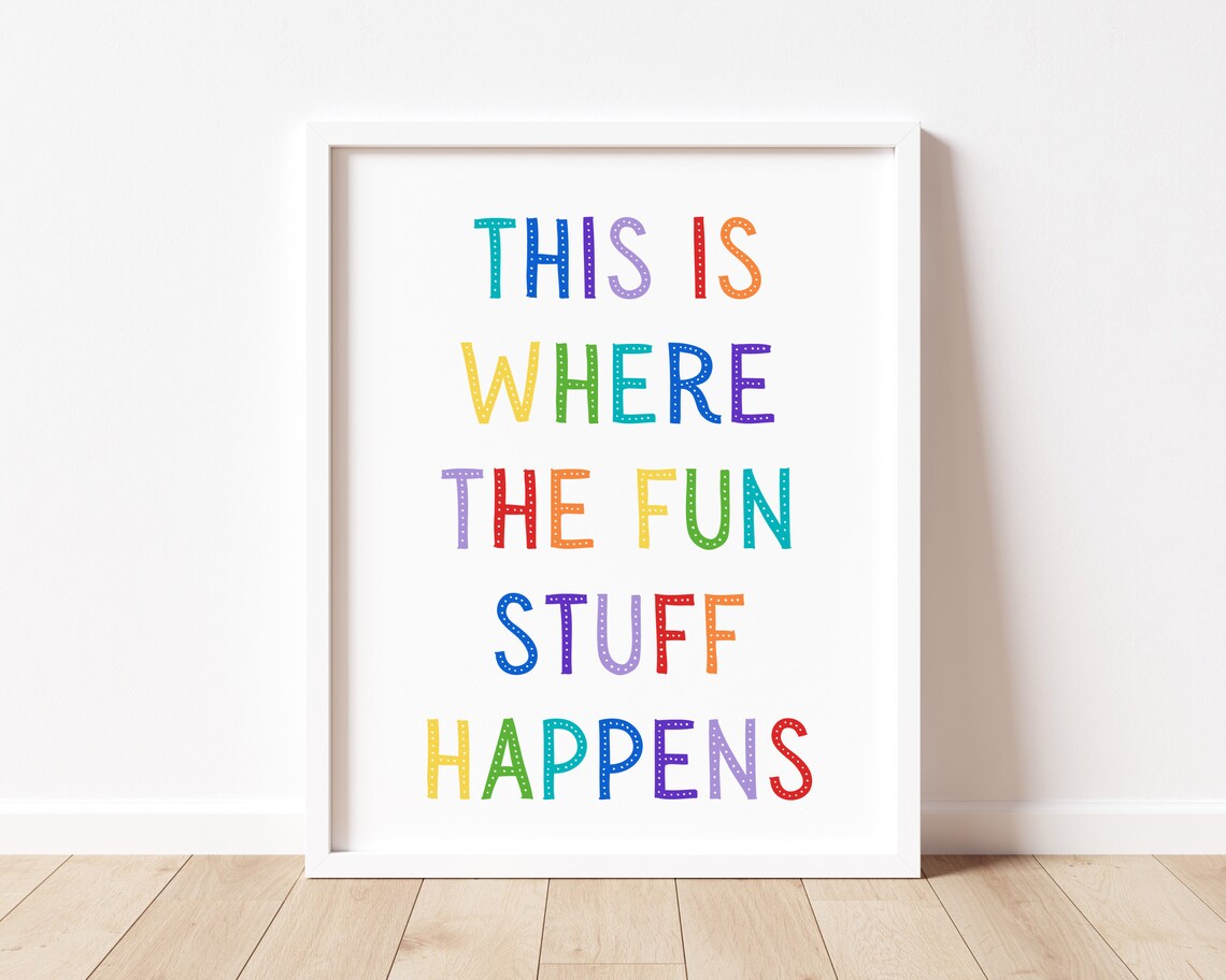 This Is Where The Fun Stuff Happens Rainbow Poster - Image 3