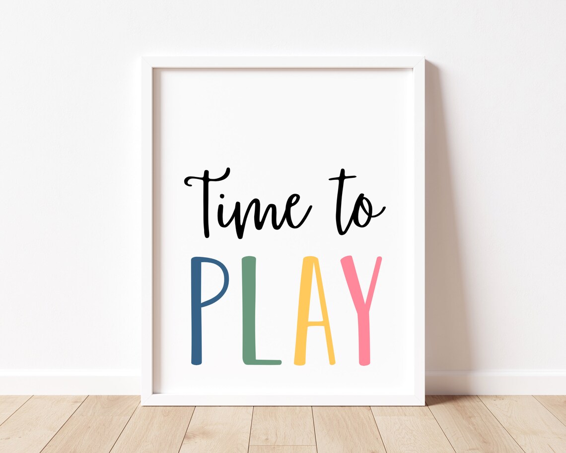 Time To Play Pastel Playroom Poster Print - Image 3