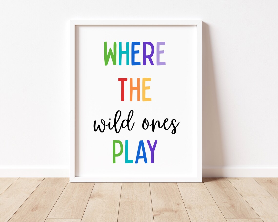 Where The Wild Ones Play Playroom Art Print - Image 3