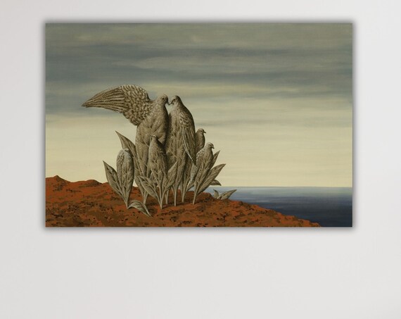 Ren Magritte Artworks Rene Magritte Island Of Treasures 1942 Painting By Rene Magritte Wall Art Print Reproduction Print Modern Arts