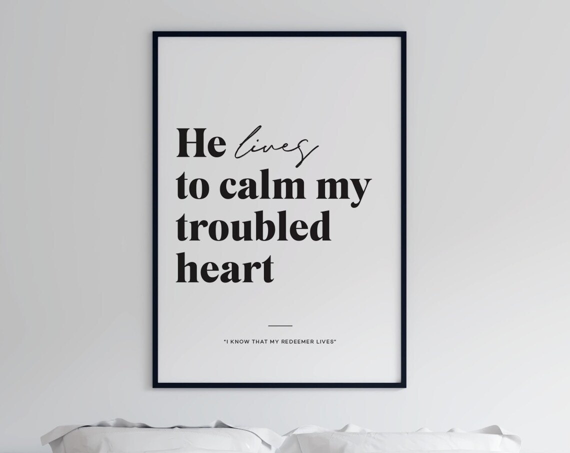 I Know That My Redeemer Lives LDS Quote Poster - Image 2