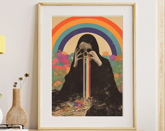 Happy Goth No13 Unique Canvas Art Print