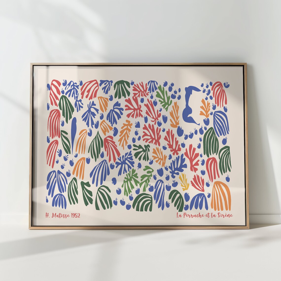 Henri Matisse La Perruche et la Sirene 1952 Wide Leaf Pattern Cutouts Poster - Image 3