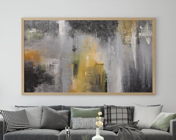 Oversized Abstract Painting Grey And Orange Abstract Painting Abstract Painting Extra Large Painting Xl Painting Wall Art