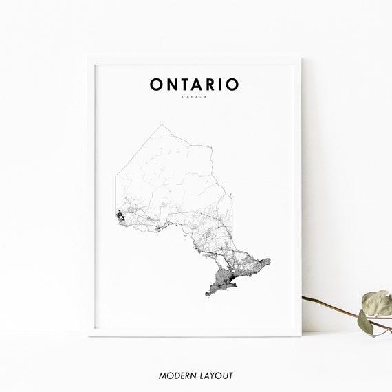 Ontario Canada Map Print, Toronto GTA Nursery Decor