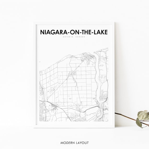 Niagara on the Lake Ontario Canada Town Street Map Art Poster
