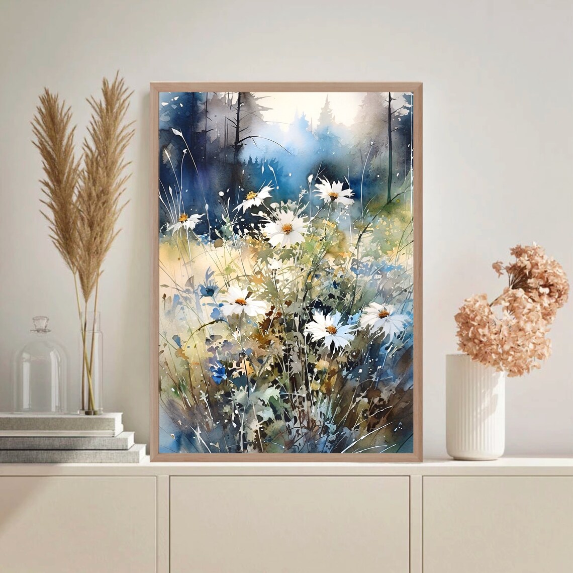 Forest Glade Watercolor Art Print, Wildflowers - Image 5