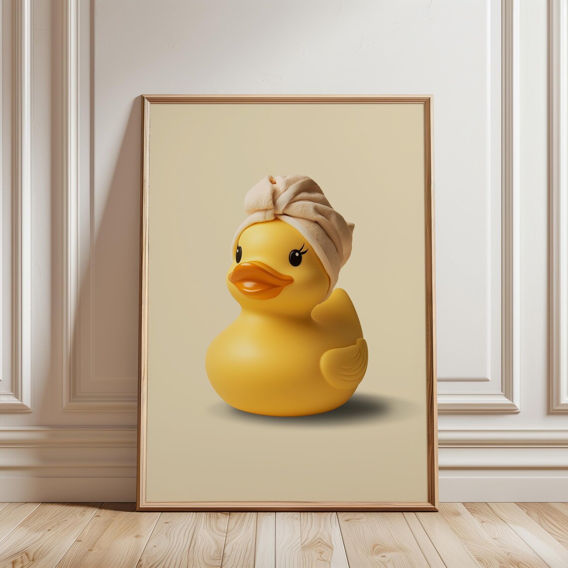 Cute Rubber Duck Bathroom Funny Bath Art Print