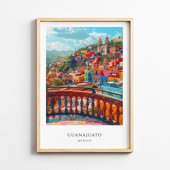 Guanajuato Poster Travel Print Wall Art Mexico Hanging Home Decoration Gift Lovers