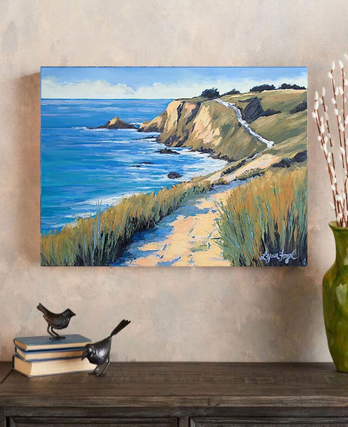 Big Sur Coastal Bluff Trail Ocean Overlook California Travel Poster - Image 3