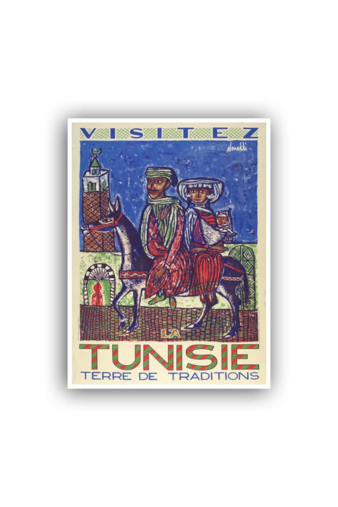 Tunisia Africa Vintage Travel Poster Art Print
