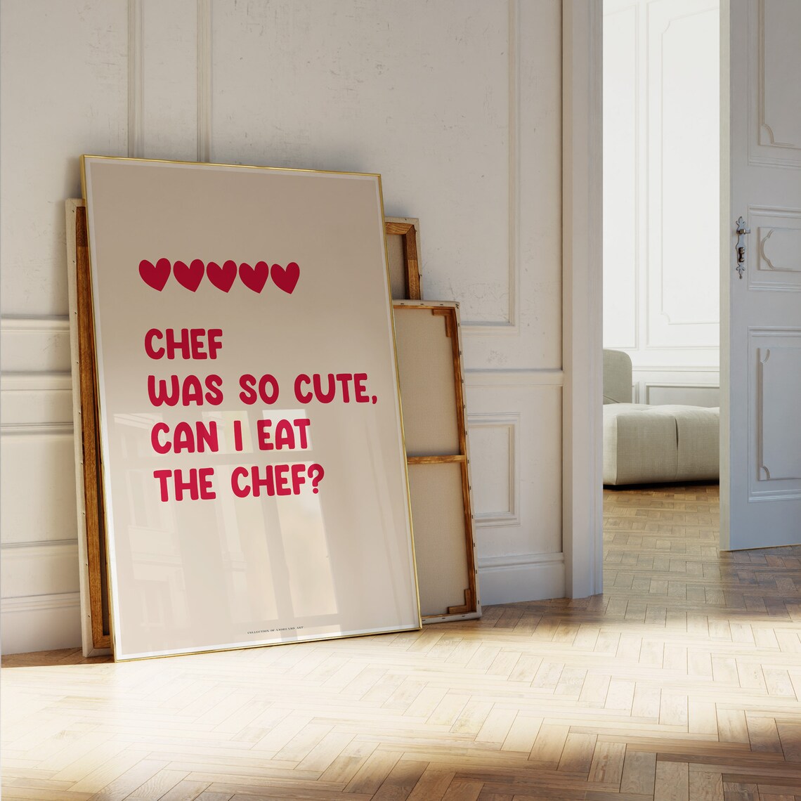 Kitchen Poster Aesthetic Kitchen Decor Cute Cooking Art Funny Kitchen Wall Art Print Cooking Gift Chef Was Cute Can I Eat The Chef - Image 5