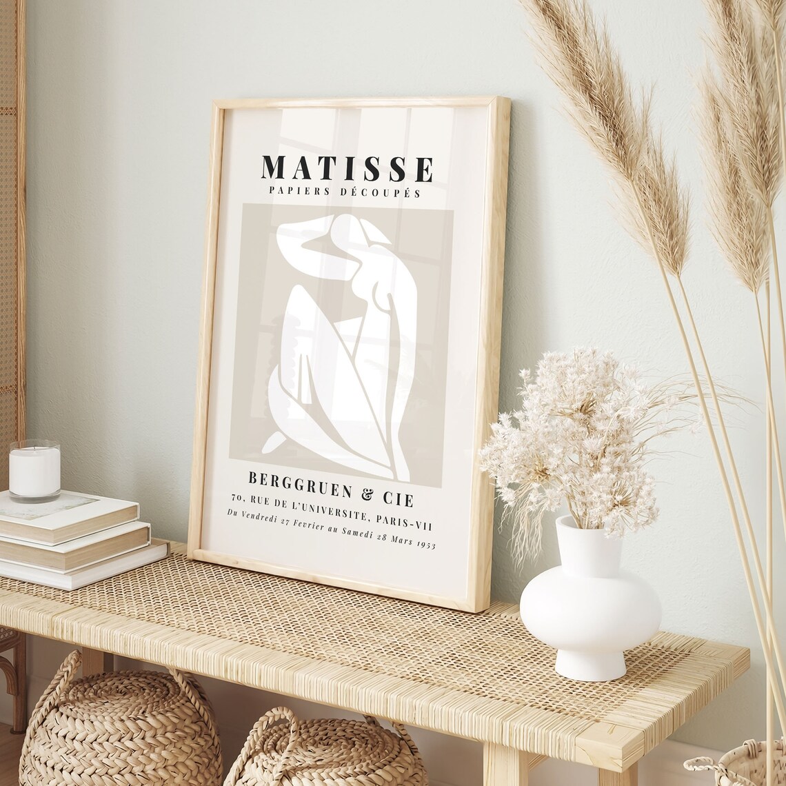 Henri Matisse Beige Seated Figure Paper Cutout Exhibition Poster - Image 4