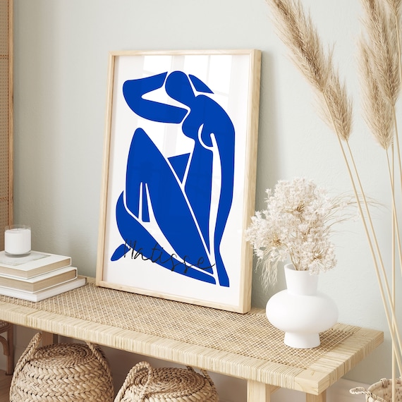 Henri Matisse Bold Blue Seated Woman Abstract Figure Art Poster
