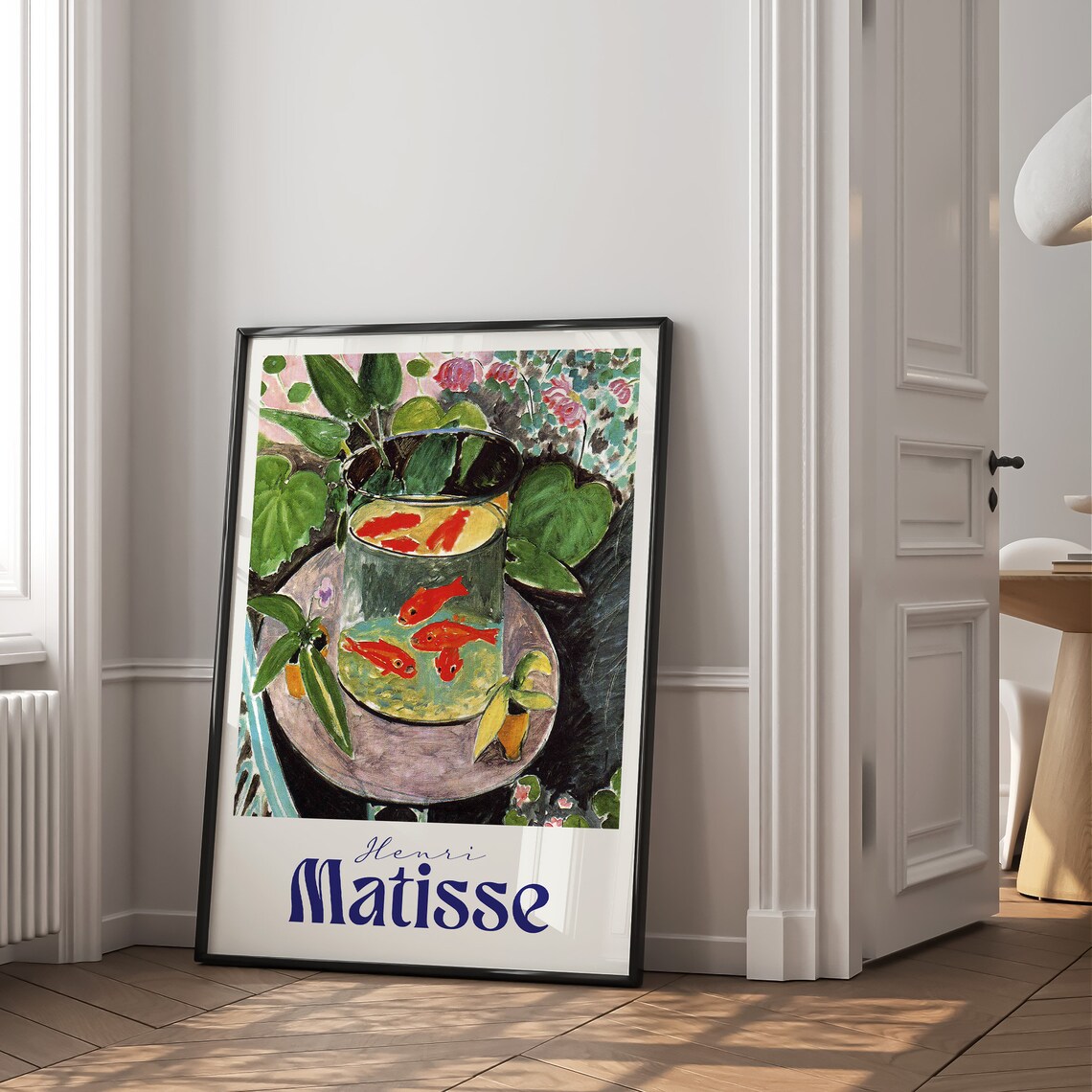 Henri Matisse Goldfish Bowl Red Fish Botanical Leaves Vintage Art Poster - Image 2