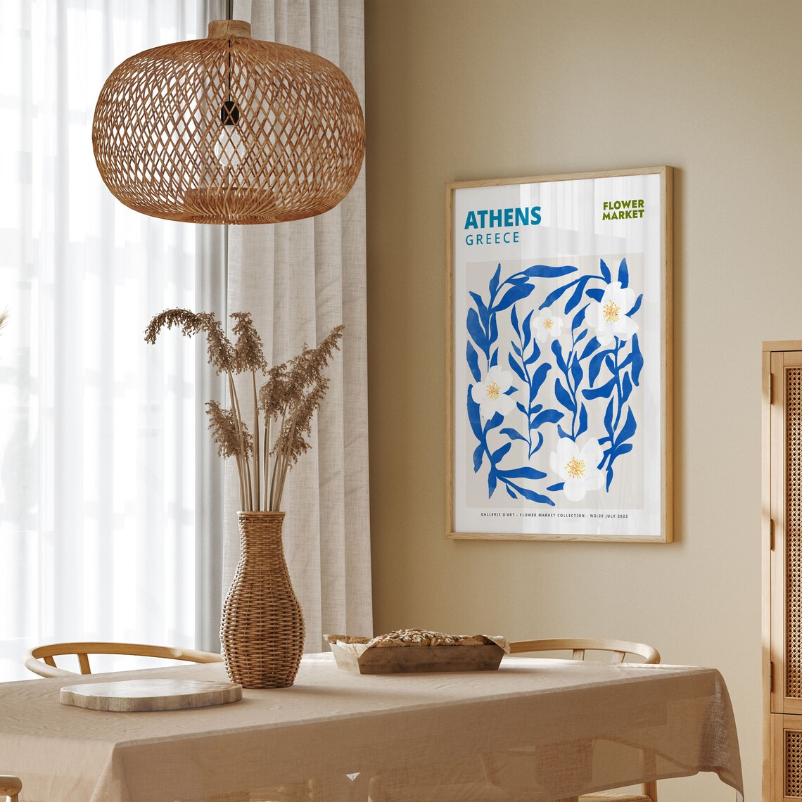 Flower Market Botanical Poster, Minimalist Modern Art - Image 4