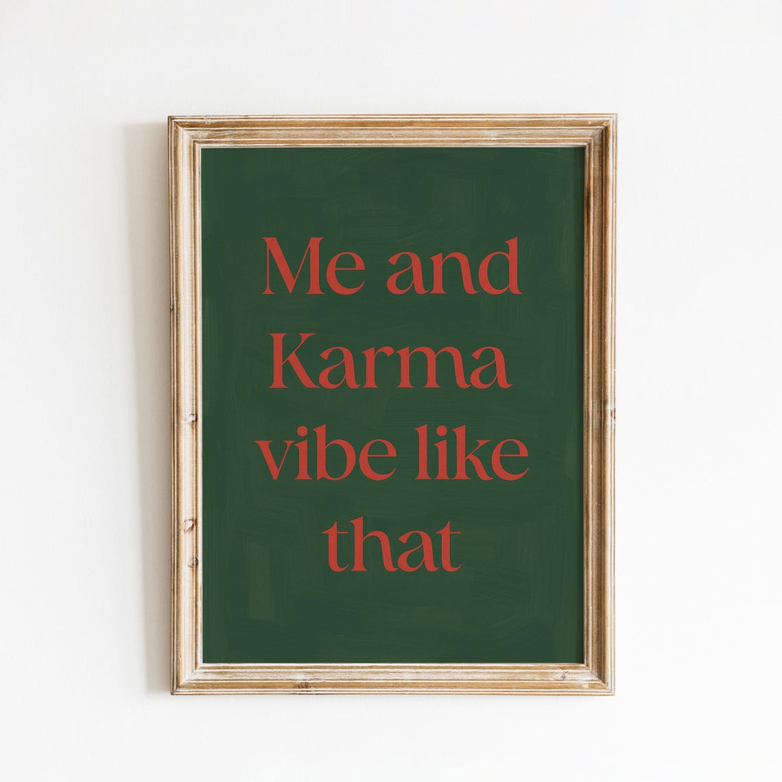 Me And Karma Vibe Like That Lyric Taylor Swift Green Quote Poster