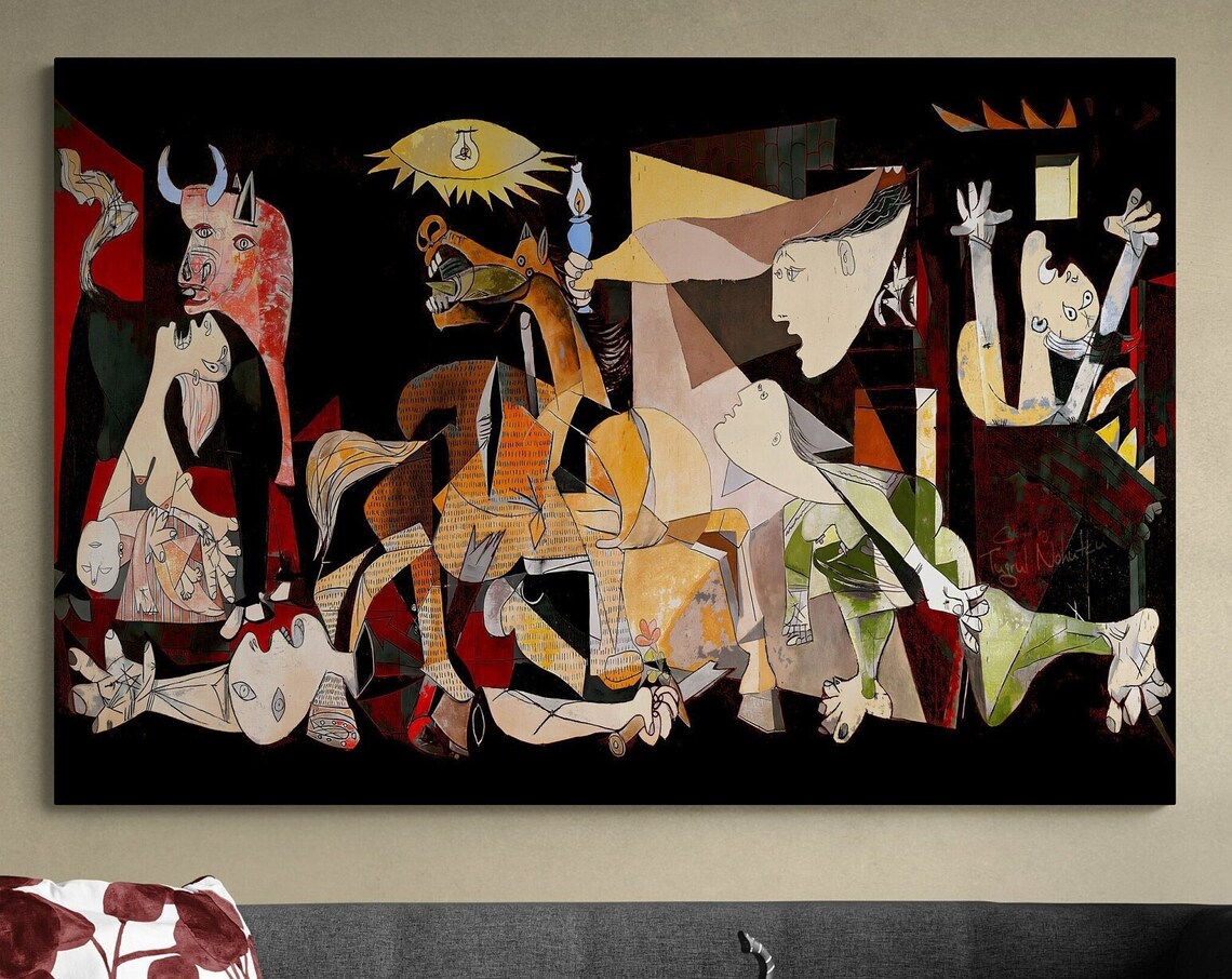 Picasso Guernica Colorized Cubist Masterpiece Famous Art Poster - Image 2