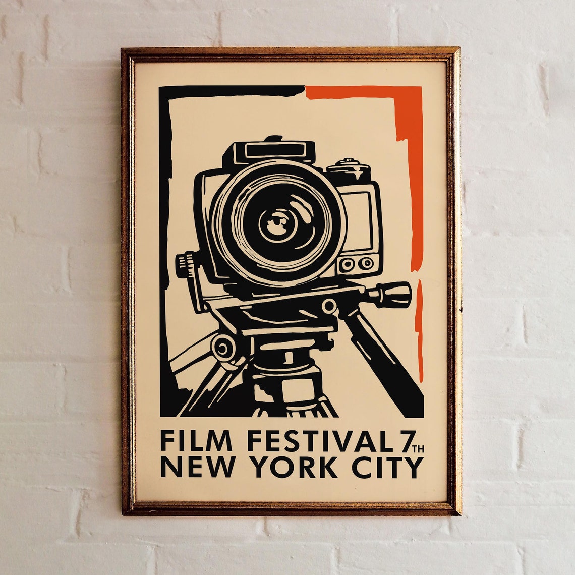 Retro Movie Festival Poster Nyc Film Festival Print Giclee Reproduction Movie Art Print Vintage Film Festival Old Movie Airbnb Decor