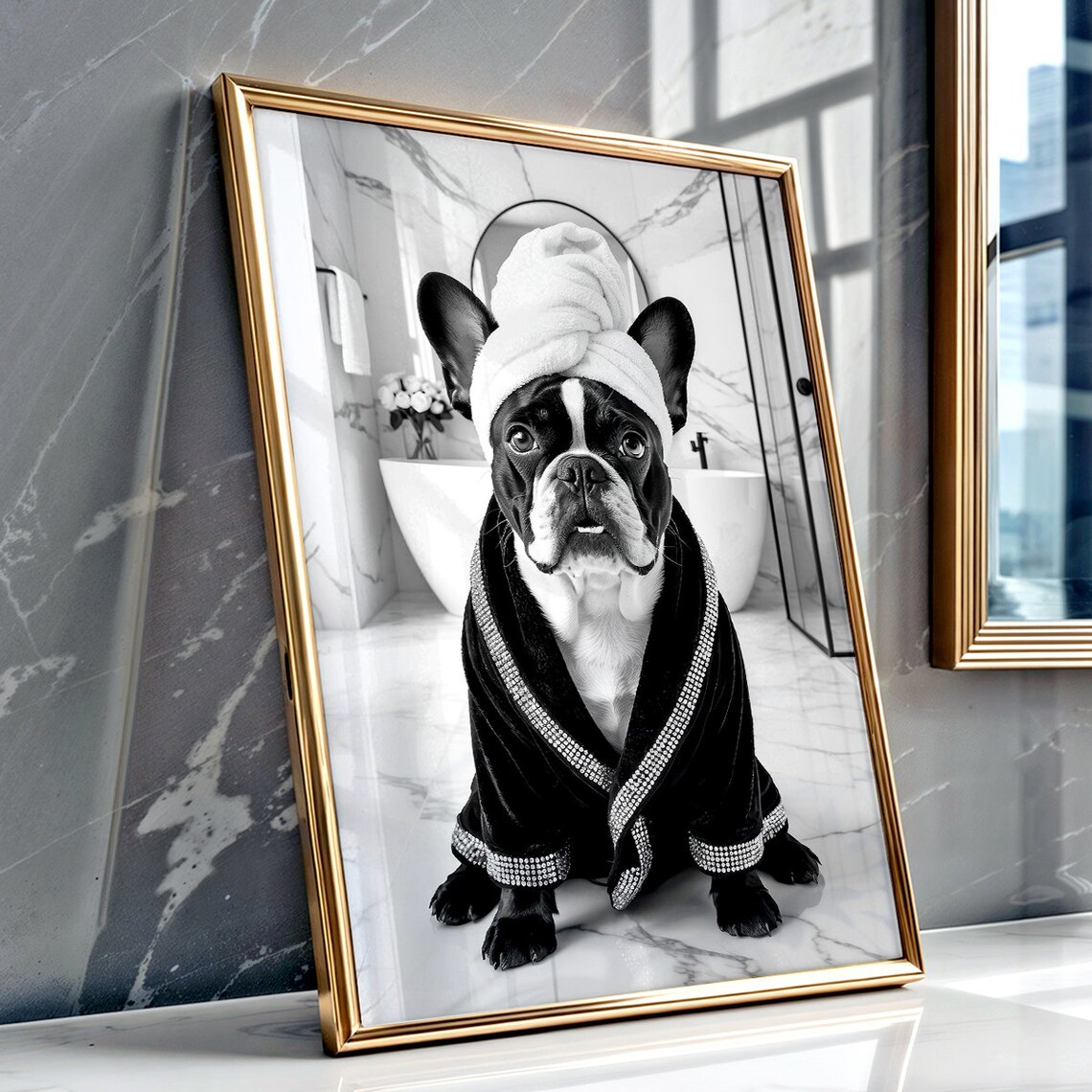 French Bulldog Toilet Print, Funny Bathroom Decor - Image 2
