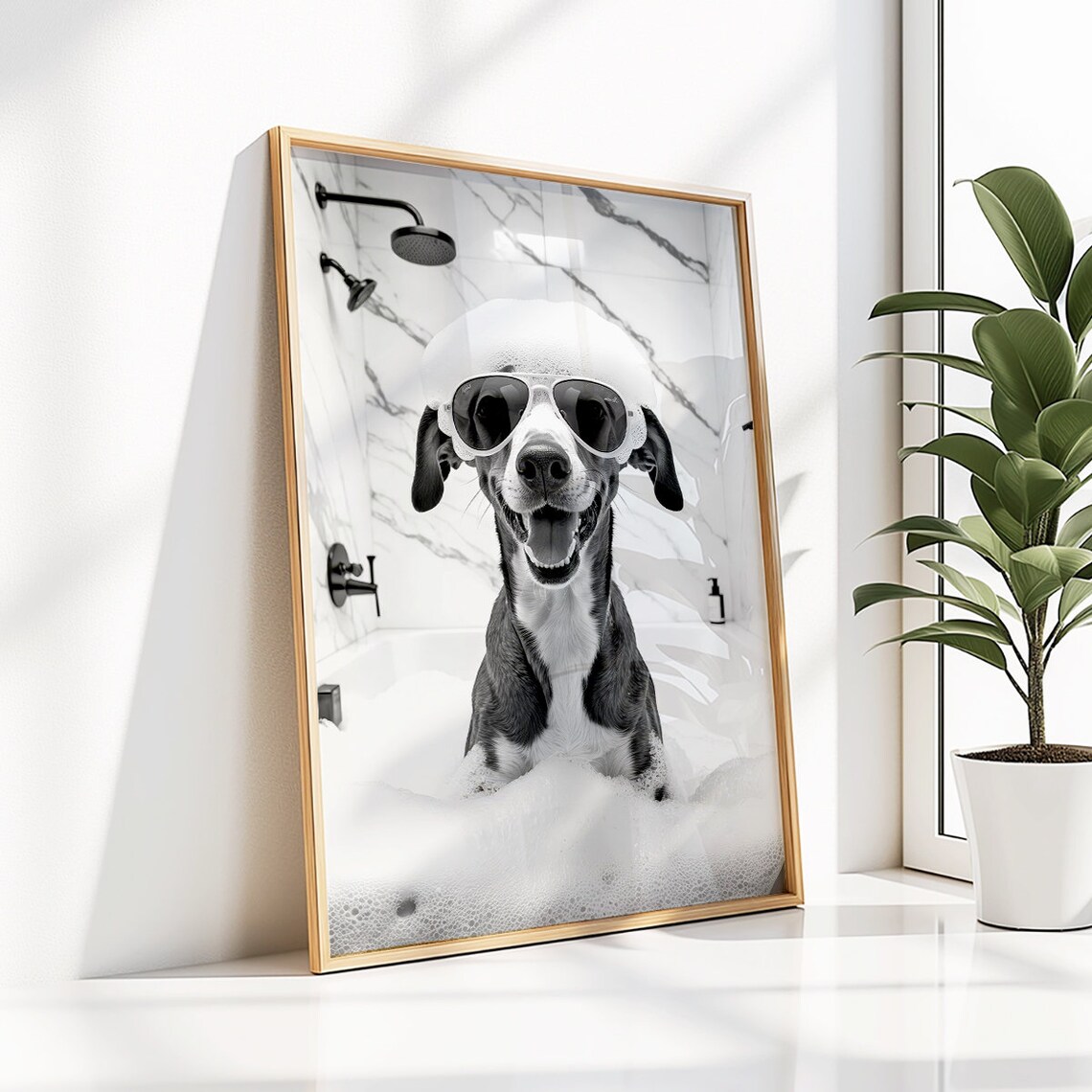 Greyhound Toilet Print, Funny Bathroom Decor - Image 3