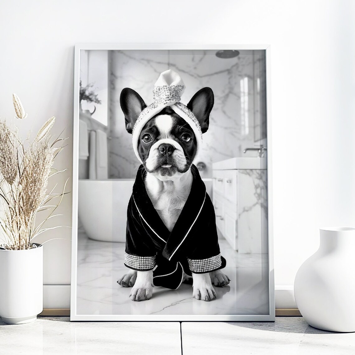 French Bulldog Funny Bathroom Decor, Poster - Image 5