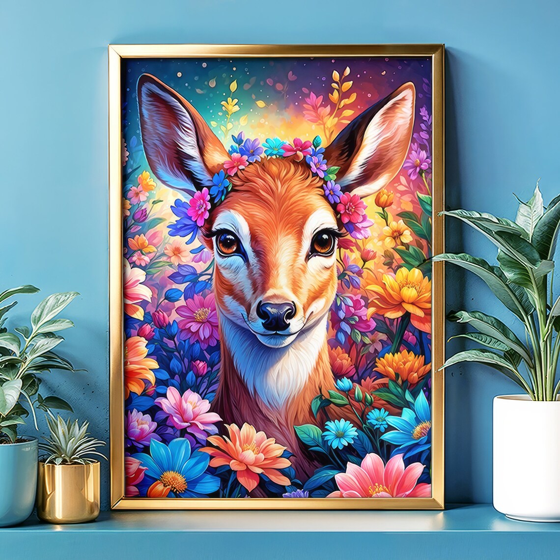 Deer Print, Spiritual Fantasy Forest Poster - Image 5