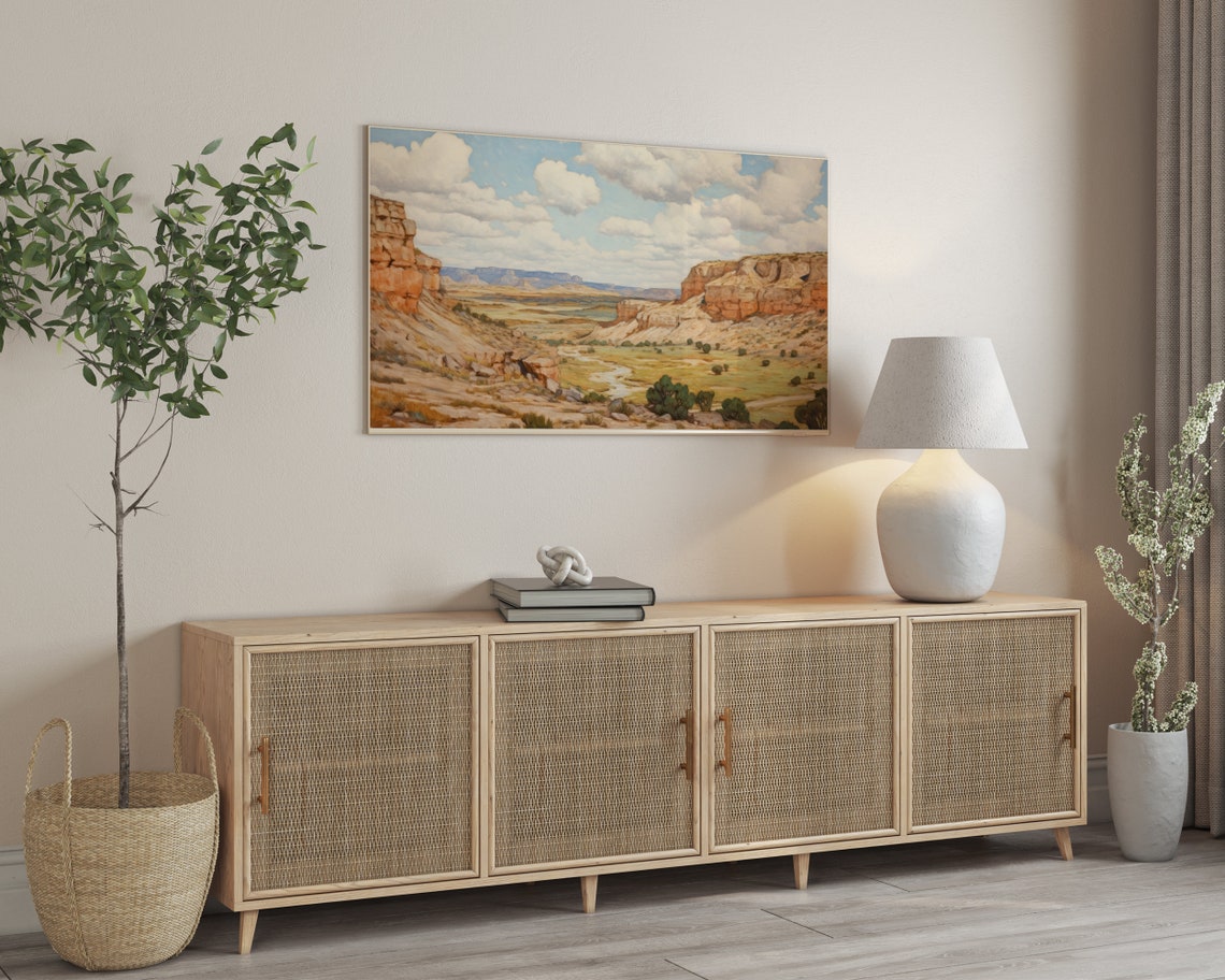 Red Rock Canyon Valley Desert Southwest Scene Frame TV Art Poster - Image 3