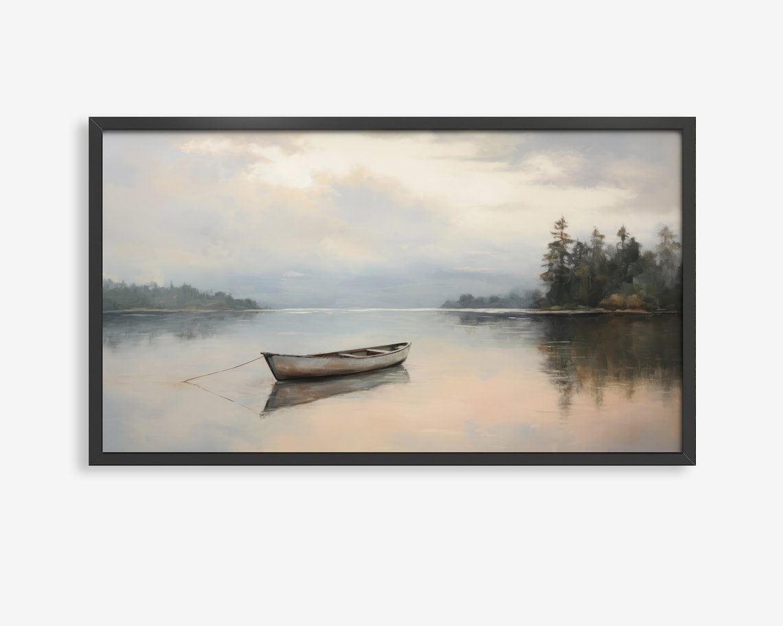 Lake Landscape Art Print, Lake House Decor