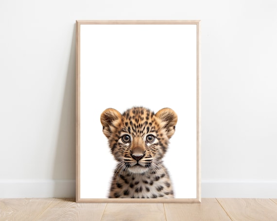 Leopard Nursery Safari Animal Wall Art Print