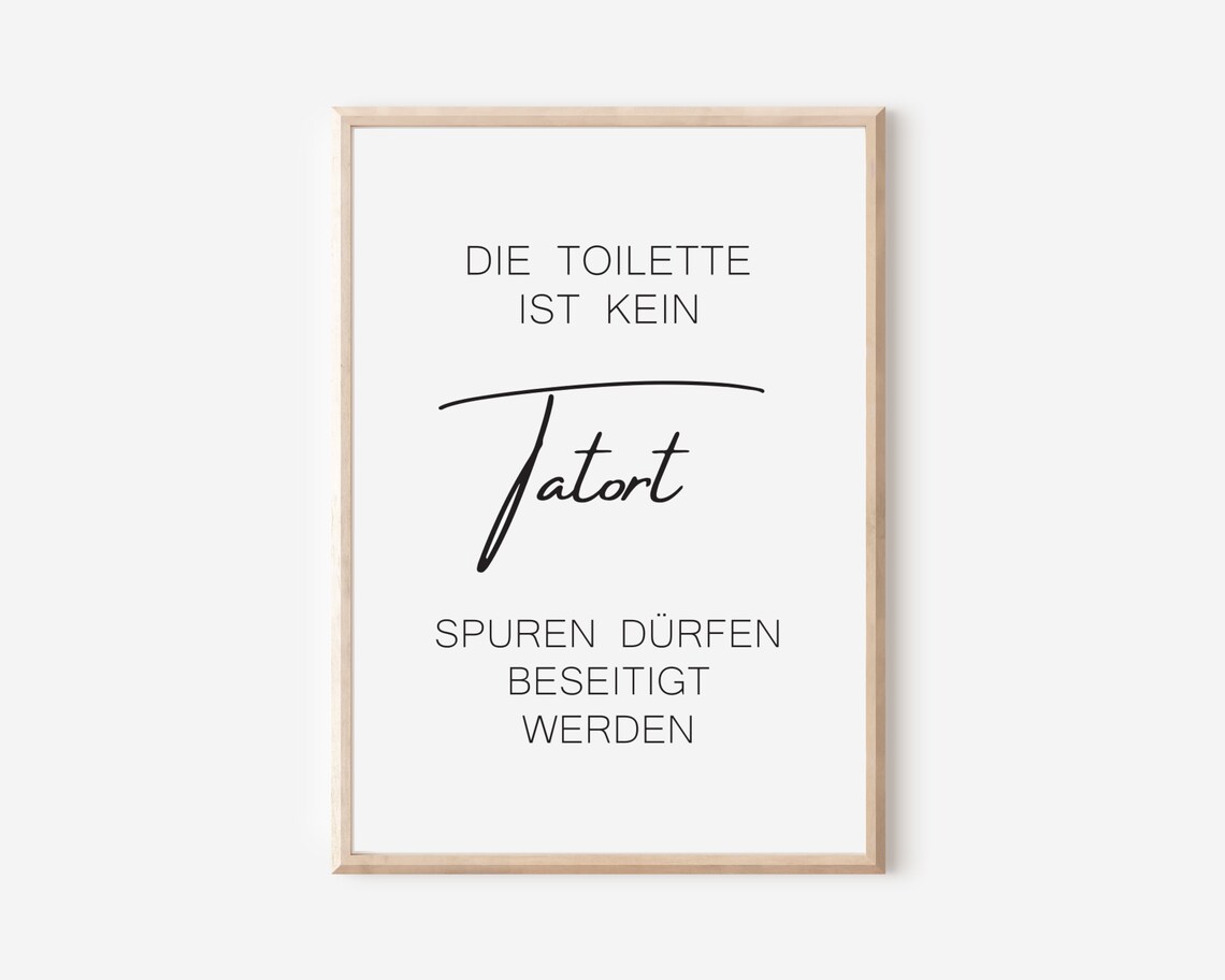 Die Toilette Ist Kein Tatort German Funny Crime Scene Joke Poster