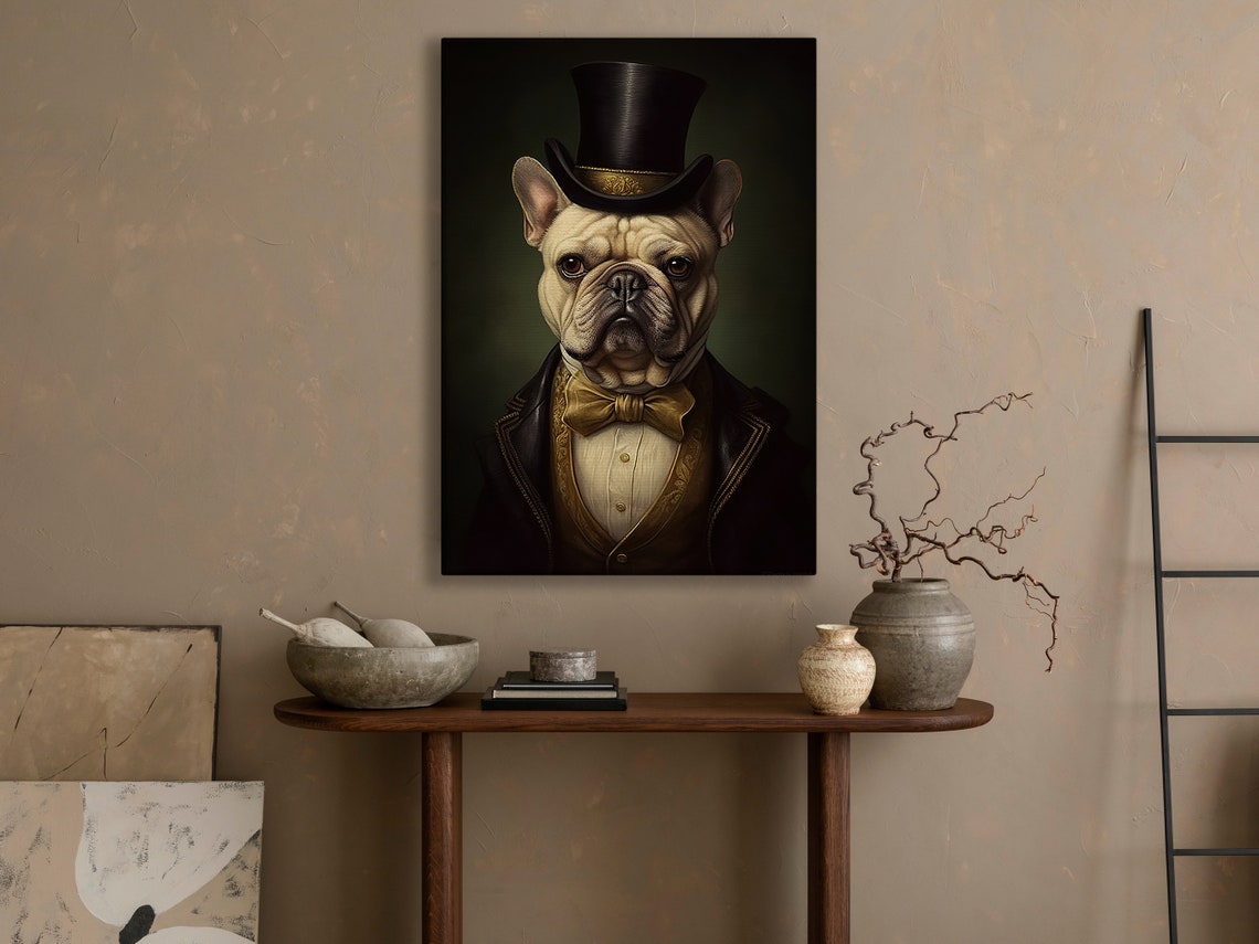 Victorian Pit Bull Dog In Suit Painting Dog Art Print Dog Print Gothic Dog Art Print Dog Poster Print Dog Lovers Gift - Image 4