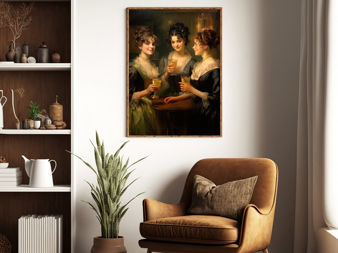 Victorian Women, Gothic Dark Academia Art Print - Image 4
