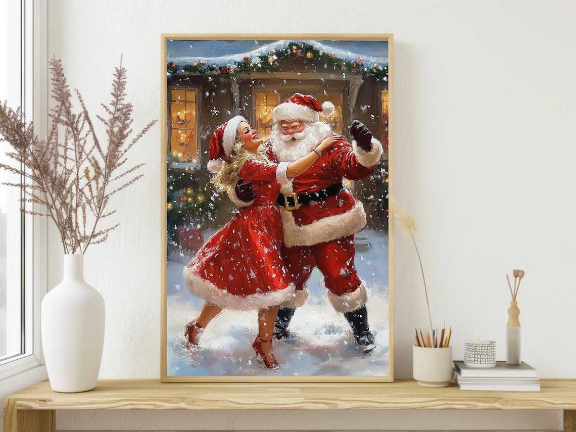 Santa Claus Christmas Poster, Cozy Holiday Decor - Image 3