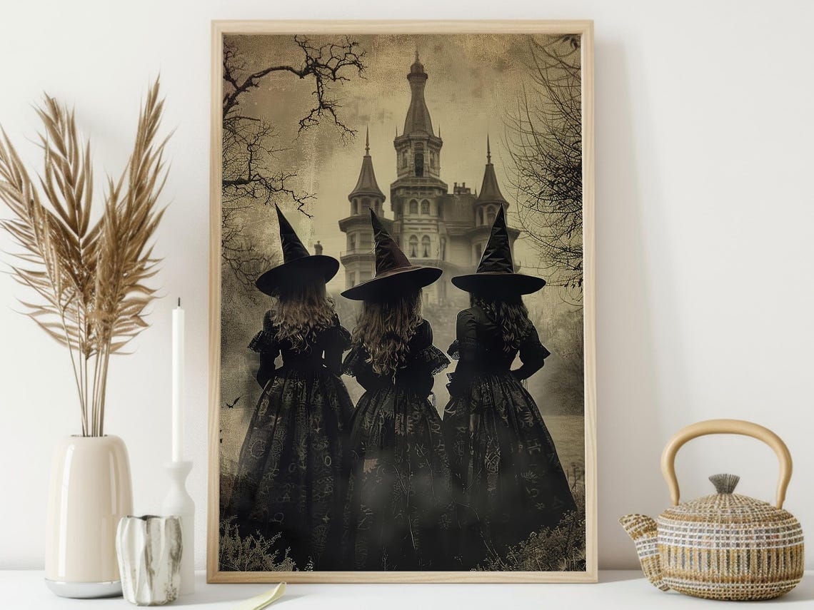 Three Witches Halloween Poster - Image 3
