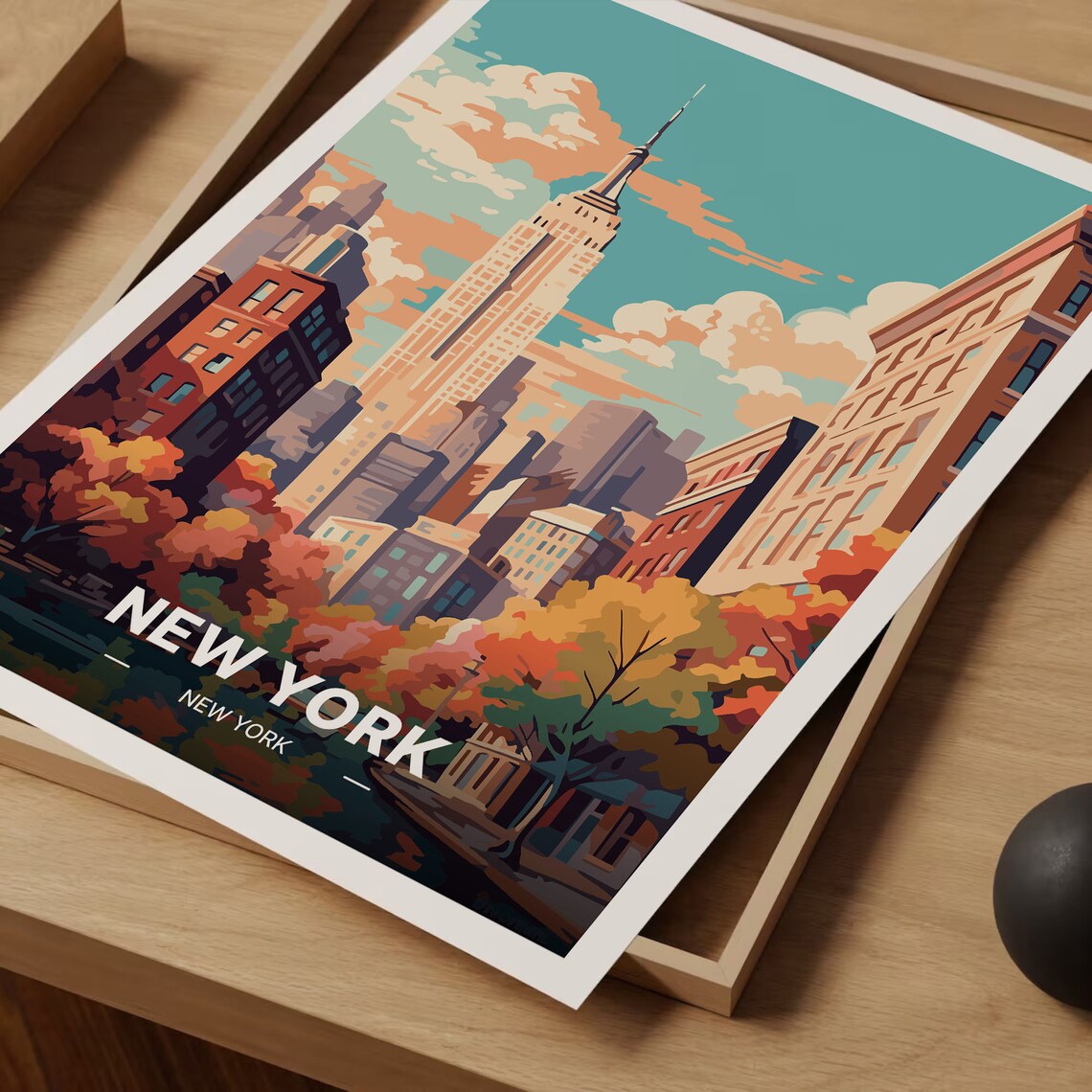 New York City Retro Manhattan Travel Poster - Image 3