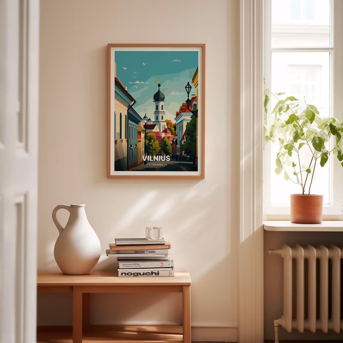 Vilnius Lithuania Old Town Church Street European Travel Poster - Image 4