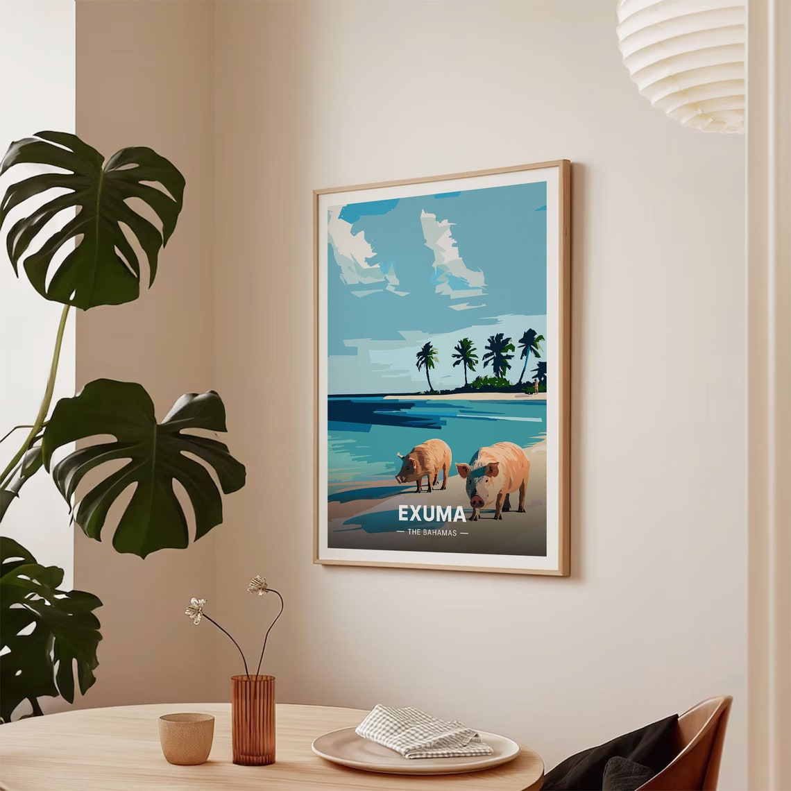 Exuma Bahamas Retro Poster Mid Century Modern Travel Art Caribbean Wall Decor Maximalist Design C20 1096 - Image 2