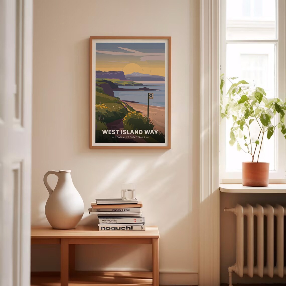 West Island Way Scotland Coastal Trail Sunset Vintage Travel Poster - Image 4