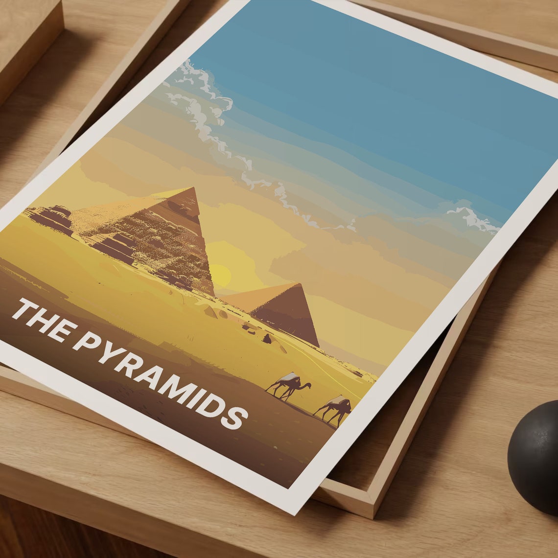 Egypt Pyramids Desert Sunset Golden Dunes Ancient Wonder Poster - Image 3