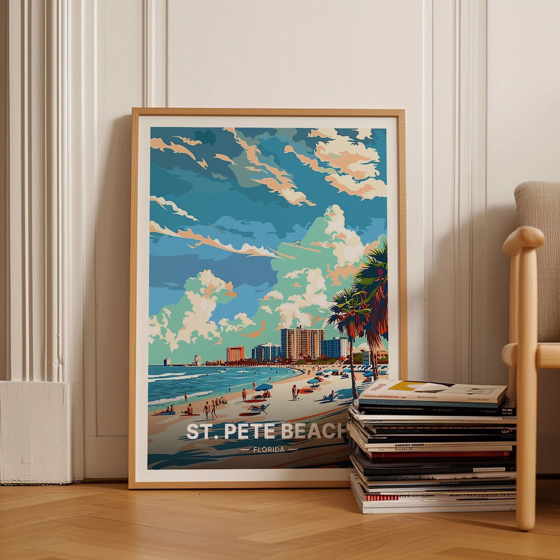 St Pete Beach Travel Poster, Florida Coastal Art Print