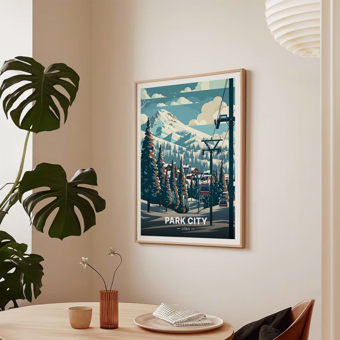 Park City Ski Resort Travel Poster Art Print - Image 2