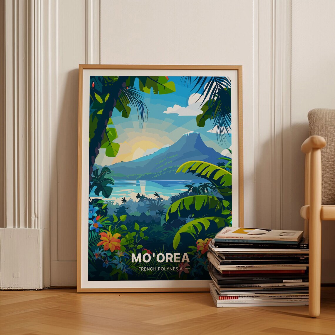 Moorea Island French Polynesia Travel Poster