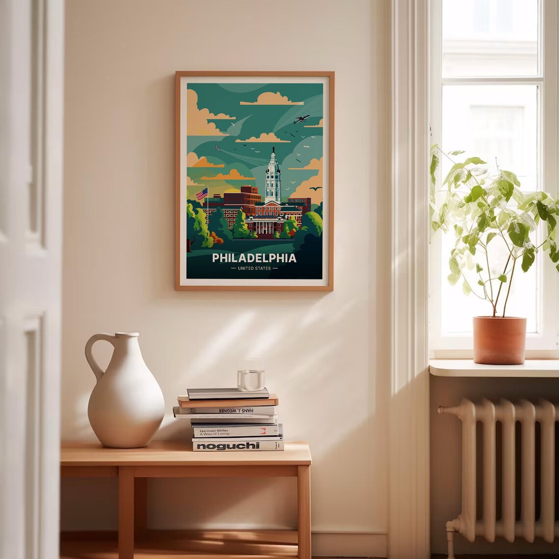 Philadelphia Travel Poster, USA Cityscape Art Print - Image 4