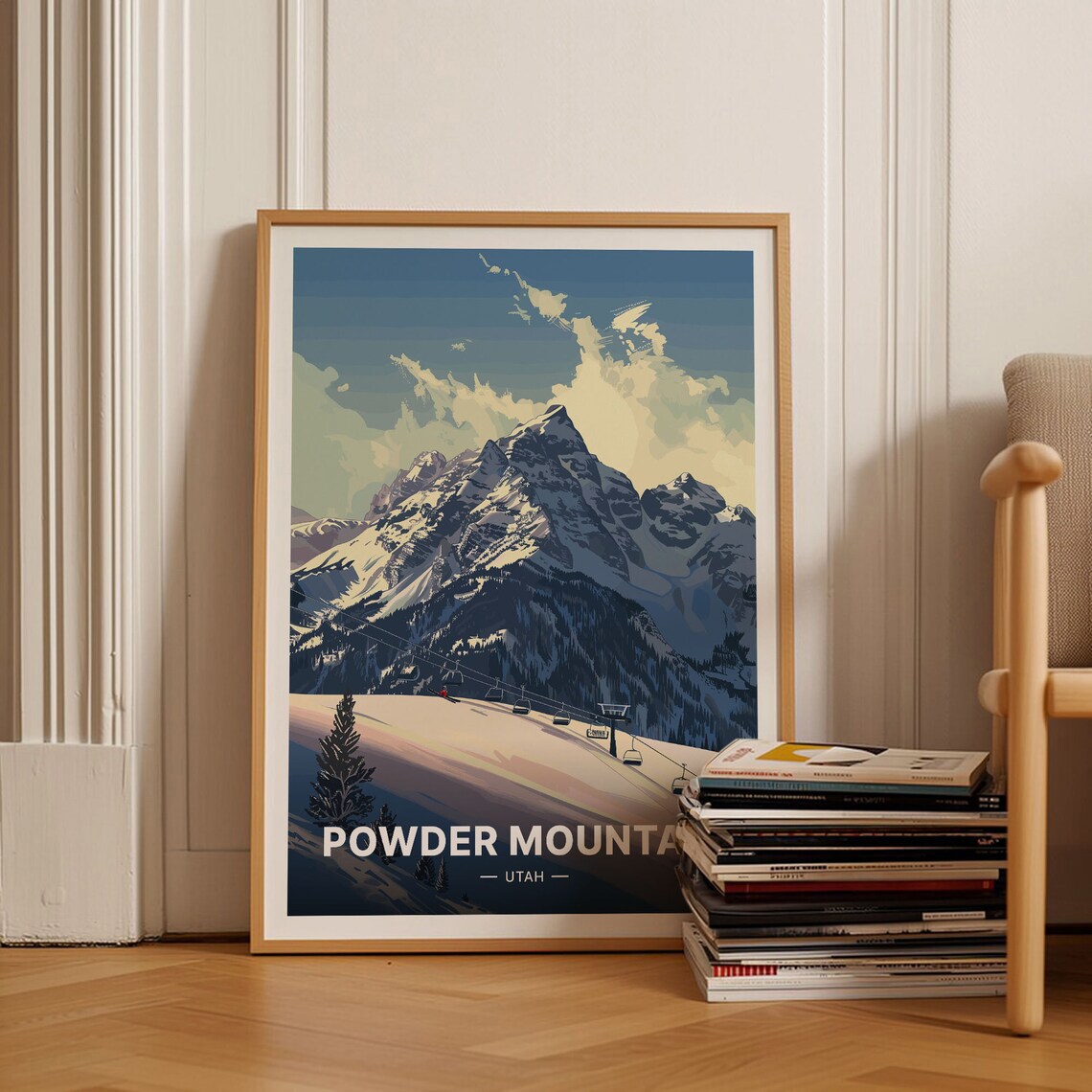 Powder Mountain Utah Ski Resort Travel Poster